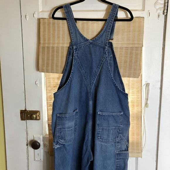 VTG Carhartt R07 DST Denim Overalls Bib Mens Size 40x30 Workwear Chore Gorpcore - Picture 4 of 13